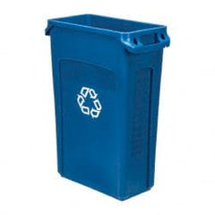 Rubbermaid - 23 Gal Blue Rectangle Recycling Container - 30" High x 22" Long x 11" Wide - Exact Tooling