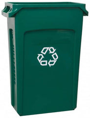 Rubbermaid - 23 Gal Green Rectangle Recycling Container - 30" High x 22" Long x 11" Wide - Exact Tooling