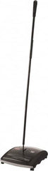 Rubbermaid - 7-1/2" Sweeping Width, Dual Brush Walk Behind Sweeper - Manual Push, Rubber Wheels, Nylon Bristles - Exact Tooling