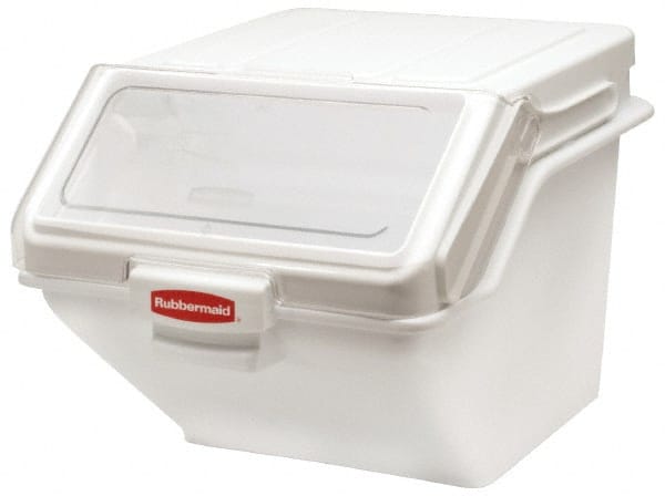 Rubbermaid - Rectangular, White Polyethylene Food Bin - 23-1/2" High x 16.9" Wide x 19.2" Long - Exact Tooling