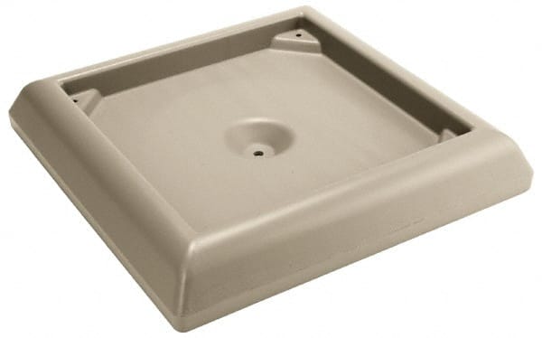 Rubbermaid - Beige Plastic Weighted Base - Compatible with 45 & 65 Gal Containers, 24-1/2" Long, 6" High - Exact Tooling