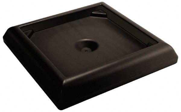 Rubbermaid - Black Plastic Weighted Base - Compatible with 45 & 65 Gal Containers, 24-1/2" Long, 6" High - Exact Tooling
