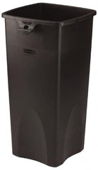 Rubbermaid - 23 Gal Black Square Trash Can - Polyethylene, 30.9" High x 16-1/2" Long x 15-1/2" Wide - Exact Tooling