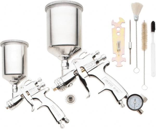 Binks - Gravity Feed High Volume/Low Pressure Paint Spray Gun - 175 Max psi, 7 to 12 CFM, For Adhesives, Enamels, Epoxies, Lacquers, Latex, Polyurethanes, Primers, Sealers, Stains, Varnishes - Exact Tooling