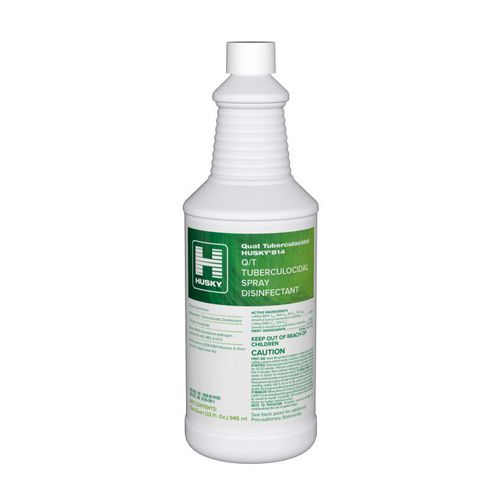 Q/T Tuberculocidal Spray Disinfectant Cleaner (Lemon) - Husky 814 -Without Nozzle (32 oz.). - Exact Tooling