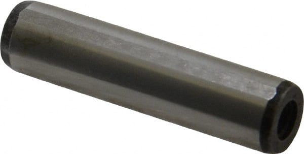 Value Collection - 12mm Diam x 50mm Pin Length Alloy Steel Pull Out Dowel Pin - C 57-63 Hardness, 1 Rounded & 1 Threaded End - Exact Tooling