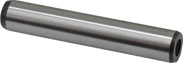 Value Collection - 12mm Diam x 70mm Pin Length Alloy Steel Pull Out Dowel Pin - C 57-63 Hardness, 1 Rounded & 1 Threaded End - Exact Tooling