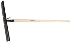 Razor-Back - Concrete Rake with 60" Straight Wood Handle - 20" Blade Width, With Rebar Hook - Exact Tooling