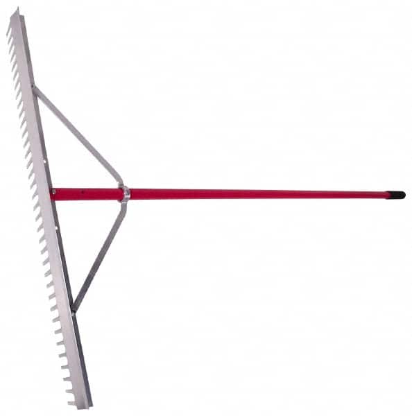 Razor-Back - Landscape Rake with 66" Straight Aluminum Handle - 36" Blade Width, 36 Tines, 4" Tine Length - Exact Tooling
