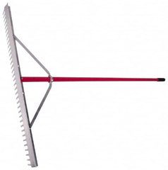 Razor-Back - Landscape Rake with 66" Straight Aluminum Handle - 36" Blade Width, 36 Tines, 4" Tine Length - Exact Tooling