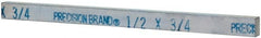 Precision Brand - 12" Long x 3/4" High x 1/2" Wide, Zinc-Plated Key Stock - Low Carbon Steel - Exact Tooling