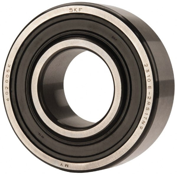 SKF - 50mm Bore Diam, 110mm OD, Double Seal Self Aligning Radial Ball Bearing - 40mm Wide, 2 Rows, Round Bore, 4,500 Lb Static Capacity, 14,300 Lb Dynamic Capacity - Exact Tooling