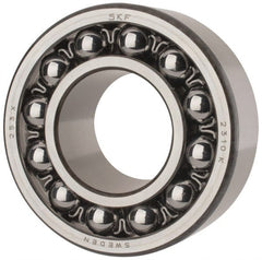 SKF - 50mm Bore Diam, 110mm OD, Open Self Aligning Radial Ball Bearing - 40mm Wide, 2 Rows, Round Bore, 4,500 Lb Static Capacity, 14,300 Lb Dynamic Capacity - Exact Tooling
