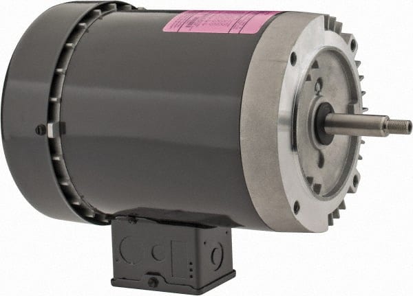 US Motors - 1/2 hp, TEFC Enclosure, No Thermal Protection, 3,500 RPM, 208-230/460 Volt, 60 Hz, Three Phase Standard Efficient Motor - Size 56J Frame, Rigid Mount, 1 Speed, Ball Bearings, 2-1.8/0.9 Full Load Amps, F Class Insulation, Reversible - Exact Tooling