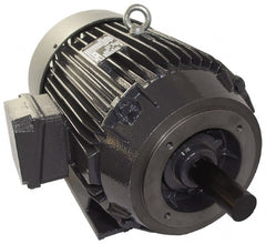 US Motors - 7-1/2 hp, TEFC Enclosure, No Thermal Protection, 3,500 RPM, 208-230/460 Volt, 60 Hz, Three Phase Energy Efficient Motor - Size 213 Frame, Rigid Mount, 1 Speed, Ball Bearings, 18.6-17.2/8.6 Full Load Amps, F Class Insulation, CCW Lead End - Exact Tooling