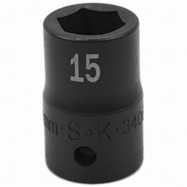 SK - Impact Socket - 1/2"DR 15MM IMPACT SOCKET - Exact Tooling