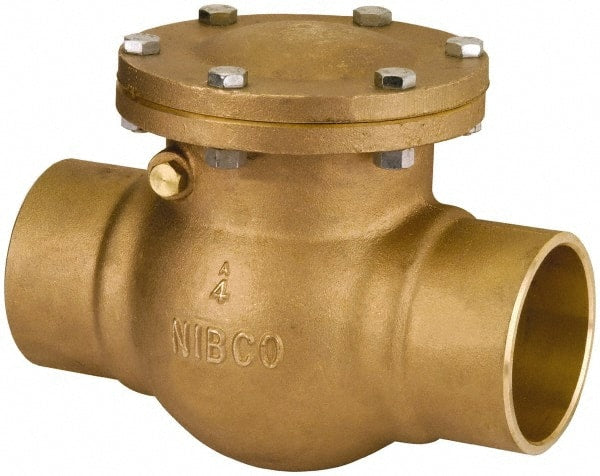 NIBCO - 3" Bronze Check Valve - Bolted Bonnet, Soldered x Soldered, 300 WOG - Exact Tooling