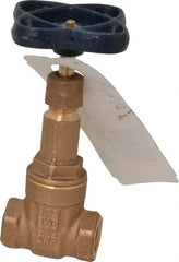 NIBCO - 1/4" Pipe, Class 125, Threaded Bronze Solid Wedge Rising Stem Gate Valve - 200 WOG, 125 WSP, Screw-In Bonnet - Exact Tooling