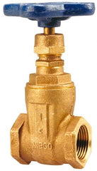 NIBCO - 1/4" Pipe, Class 125, Threaded Bronze Solid Wedge Stem Gate Valve with Cross Handle - 200 WOG, 125 WSP, Screw-In Bonnet - Exact Tooling