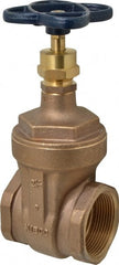 NIBCO - 2-1/2" Pipe, Class 125, Threaded Bronze Solid Wedge Stem Gate Valve - 200 WOG, 125 WSP, Screw-In Bonnet - Exact Tooling