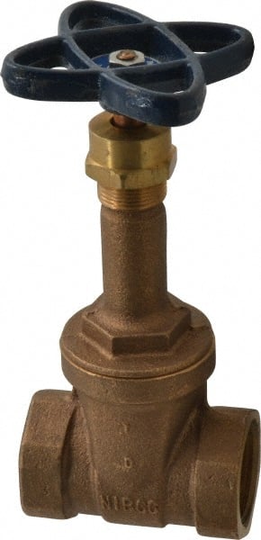 NIBCO - Class 150, Threaded Bronze Solid Wedge Rising Stem Gate Valve - 300 WOG, 150 WSP, Screw-In Bonnet - Exact Tooling