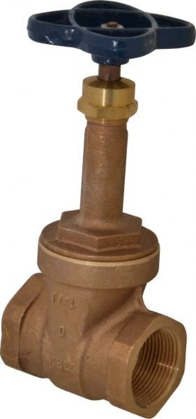 NIBCO - Class 125, Threaded Bronze Solid Wedge Rising Stem Gate Valve - 200 WOG, 125 WSP, Union Bonnet - Exact Tooling