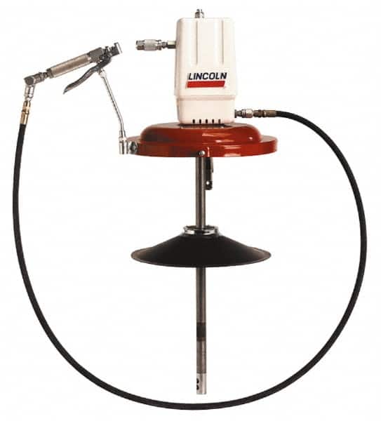 Lincoln - Grease Lubrication 80 Cu In/min Flow Aluminum Air-Operated Pump - For 120 Lb Container - Exact Tooling