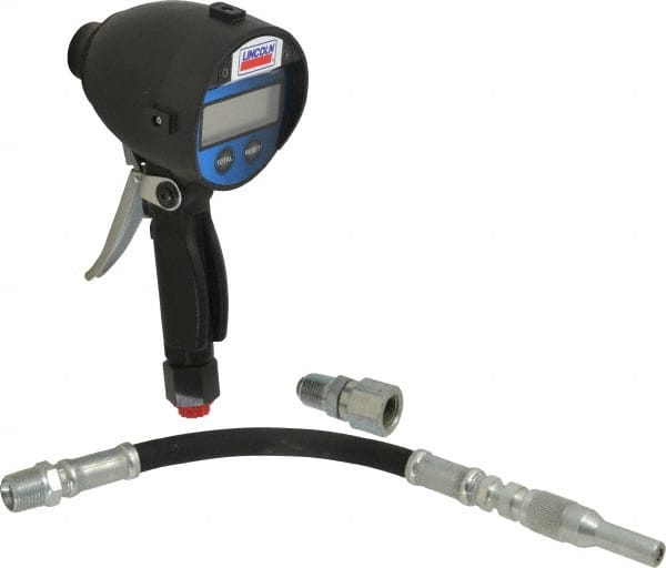 Lincoln - 1/2 Inlet Thread, 1/2 Outlet Thread, Electronic Lubricant Meter - FNPT Outlet Thread, FNPT Inlet Thread, Measures in Gallons, Liters - Exact Tooling