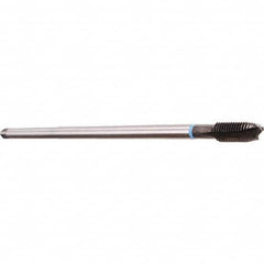 Emuge - M16x2.00 3 Flute Nitride Finish Cobalt Spiral Point Extension Tap - Plug Chamfer, 224mm OAL, 6H Class of Fit, Series Rekord B - Exact Tooling
