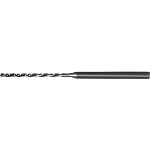 3 mm Dia. × 4 mm Shank × 54 mm Flute Length × 90 mm OAL, 15xD, 140°, AlTiN Nano, 2 Flute, Coolant Thru, Straight / Cylindrical Solid Carbide Drill - Exact Tooling