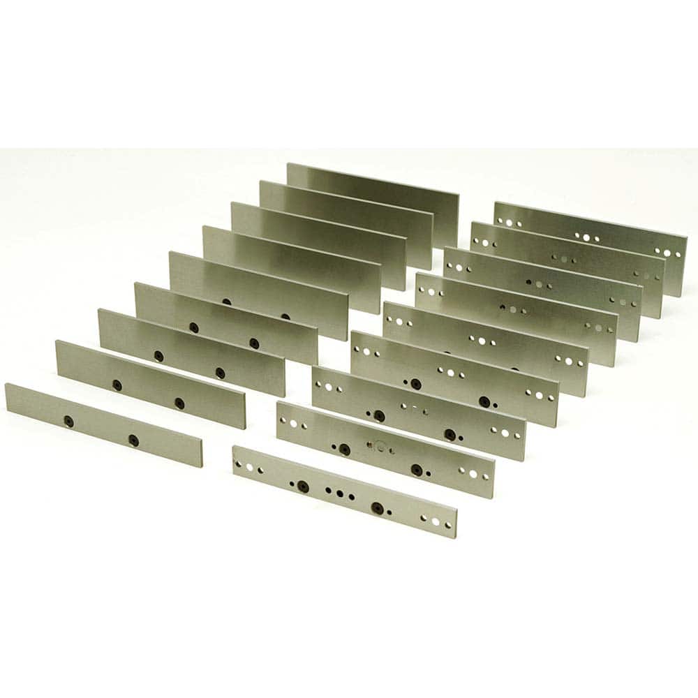TE-CO - Vise Accessories; Product Type: Parallel Set ; Product Compatibility: 6" Vises ; Number of Pieces: 9 ; Material: Steel ; Jaw Width (Inch): 6 ; Product Length (Inch): 0.118 - Exact Tooling