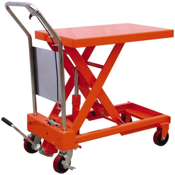 Vestil - 1,000 Lb Capacity Hydraulic Scissor Elevating Cart - 15-1/2" Lift Height, 32" Platform Length x 19-3/4" Platform Width - Exact Tooling