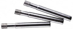 Made in USA - 5/32" Head Thickness CBN Grinding Pin - 1/8" Shank Diam x 1-1/4" Shank Length - Exact Tooling