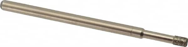 Made in USA - 0.11" Head Diam x 5/32" Head Thickness CBN Grinding Pin - 1/8" Shank Diam x 1-3/4" Shank Length, Coarse Grade - Exact Tooling
