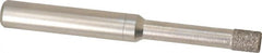 Made in USA - 0.188" Head Diam x 1/4" Head Thickness CBN Grinding Pin - 1/4" Shank Diam x 1-1/4" Shank Length, Coarse Grade - Exact Tooling