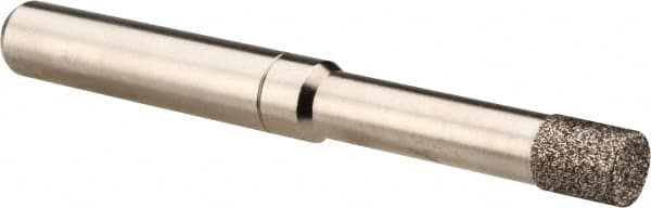 Made in USA - 0.218" Head Diam x 1/4" Head Thickness CBN Grinding Pin - 1/4" Shank Diam x 1-1/4" Shank Length, Coarse Grade - Exact Tooling