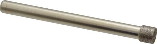 Made in USA - 0.312" Head Diam x 1/4" Head Thickness CBN Grinding Pin - 1/4" Shank Diam x 2-3/4" Shank Length, Coarse Grade - Exact Tooling