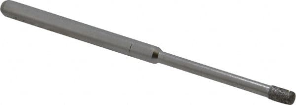 Made in USA - 5/32" Head Thickness Diamond (Abrasive) Grinding Pin - 1/8" Shank Diam x 1-1/4" Shank Length, Coarse Grade - Exact Tooling