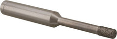 Made in USA - 0.141" Head Diam x 1/4" Head Thickness Diamond (Abrasive) Grinding Pin - 1/4" Shank Diam x 1-1/4" Shank Length, Coarse Grade - Exact Tooling