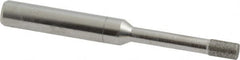 Made in USA - 0.156" Head Diam x 1/4" Head Thickness Diamond (Abrasive) Grinding Pin - 1/4" Shank Diam x 1-1/4" Shank Length, Coarse Grade - Exact Tooling