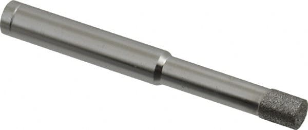 Made in USA - 0.218" Head Diam x 1/4" Head Thickness Diamond (Abrasive) Grinding Pin - 1/4" Shank Diam x 1-1/4" Shank Length, Coarse Grade - Exact Tooling