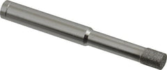 Made in USA - 0.218" Head Diam x 1/4" Head Thickness Diamond (Abrasive) Grinding Pin - 1/4" Shank Diam x 1-1/4" Shank Length, Coarse Grade - Exact Tooling