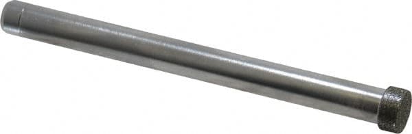 Made in USA - 0.312" Head Diam x 1/8" Head Thickness Diamond (Abrasive) Grinding Pin - 1/4" Shank Diam x 2-7/8" Shank Length, Coarse Grade - Exact Tooling