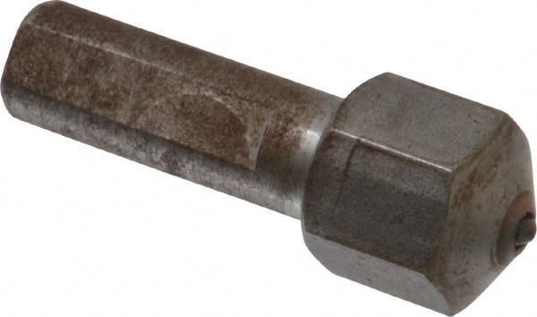 Made in USA - 1 Carat Turntable Head Single Point Diamond Dresser - 1-1/4" Long x 7/16" Shank Diam, 5/8" Long x 5/8" Thick Head - Exact Tooling