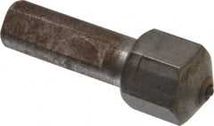 Made in USA - 1 Carat Turntable Head Single Point Diamond Dresser - 1-1/4" Long x 7/16" Shank Diam, 5/8" Long x 5/8" Thick Head - Exact Tooling