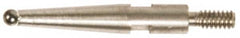 Made in USA - 0.04" Ball Diam, Carbide, Ball Test Indicator Contact Point - 0.78" Contact Point Length, Use with Fowler Test Indicators - Exact Tooling