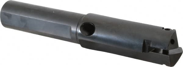 Allied Machine and Engineering - Series C, 1-1/2 to 2-3/8" Diam, 1-1/4" Diam Straight Shank, Straight Flute Spade Drill - 4" Max Depth, 5" Body Length, 8" OAL, Short Length, Through Coolant - Exact Tooling