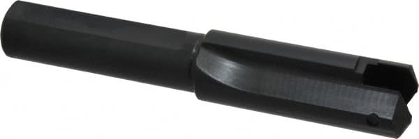 Allied Machine and Engineering - Series B, 1-1/4 to 1-3/4" Diam, 1" Diam Straight Shank, Straight Flute Spade Drill - 3-1/2" Max Depth, 4-3/32" Body Length, 7" OAL, Short Length - Exact Tooling