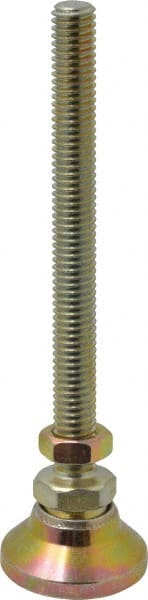 Gibraltar - 3/8-16 Bolt Thread, Studded Pivotal Stud Mount Leveling Pad & Mount - 3,750 Max Lb Capacity, 1-1/4" Base Diam - Exact Tooling