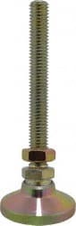 Gibraltar - 1/2-13 Bolt Thread, Studded Pivotal Stud Mount Leveling Pad & Mount - 5,000 Max Lb Capacity, 1-7/8" Base Diam - Exact Tooling